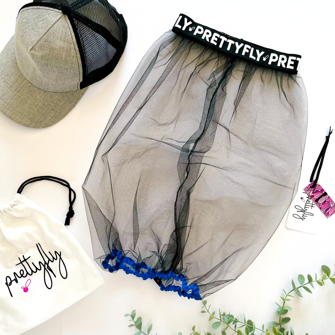 Black fly net with hat