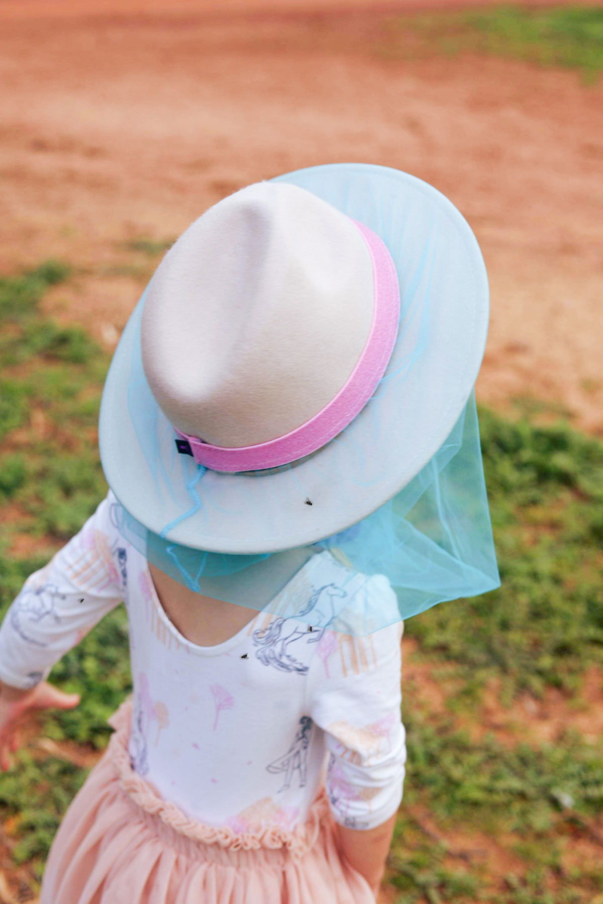 Pink and blue girls fly net