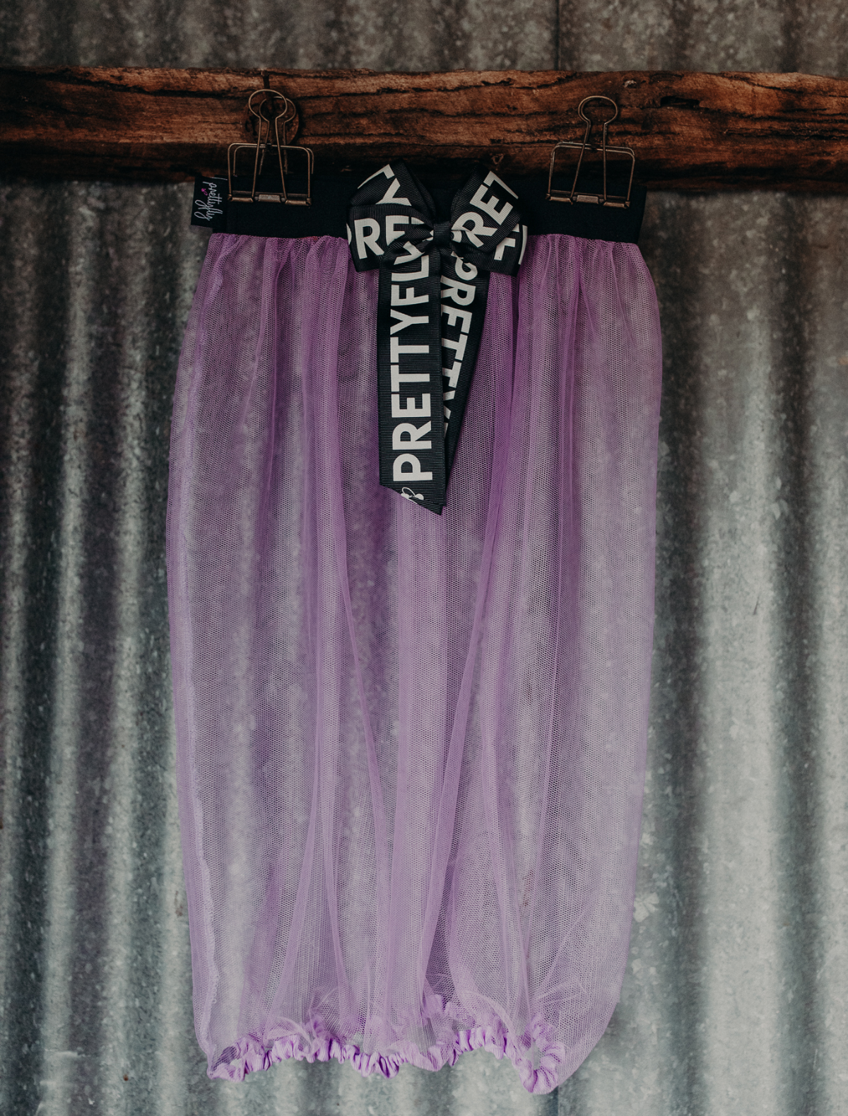 Purple fly net for wide brim hats