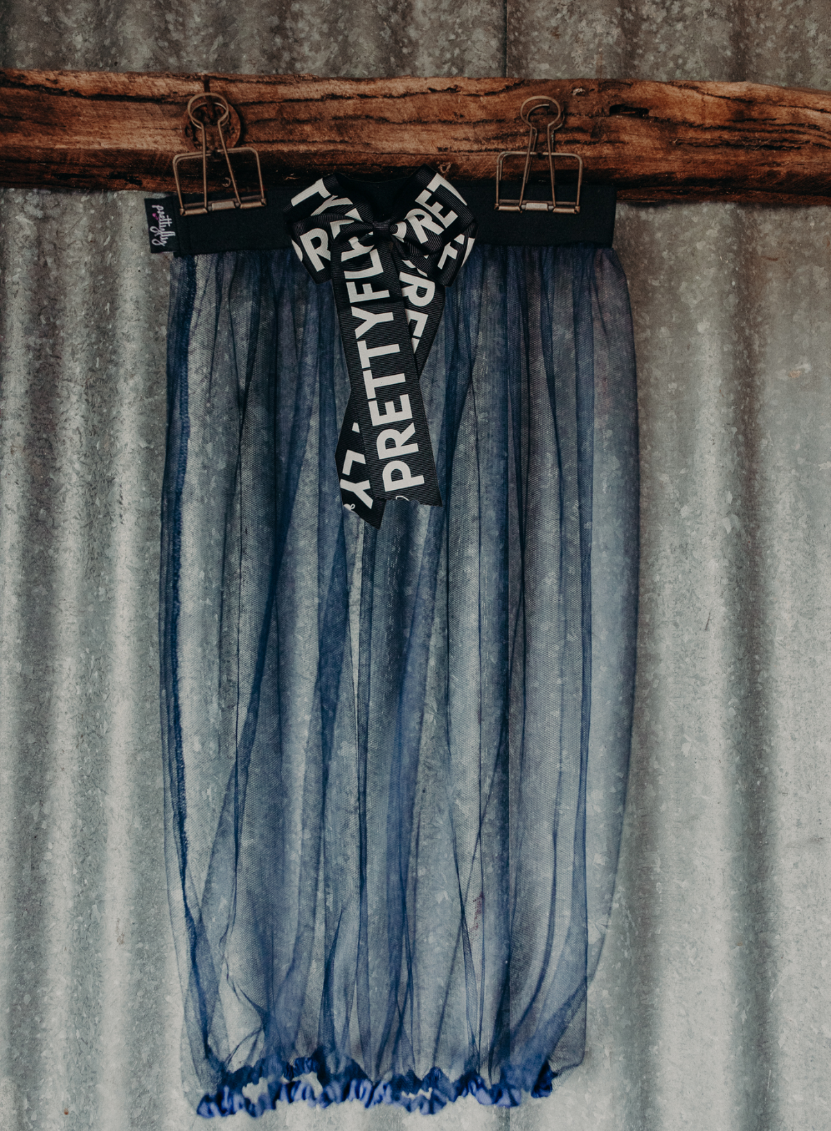 Navy blue fly net for wide brim hats