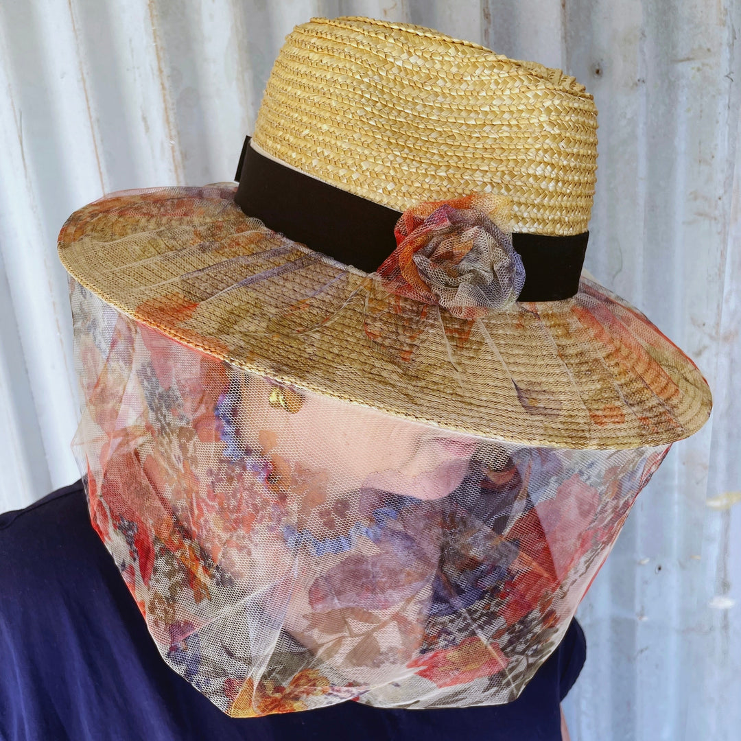 Decorative fly net for hat